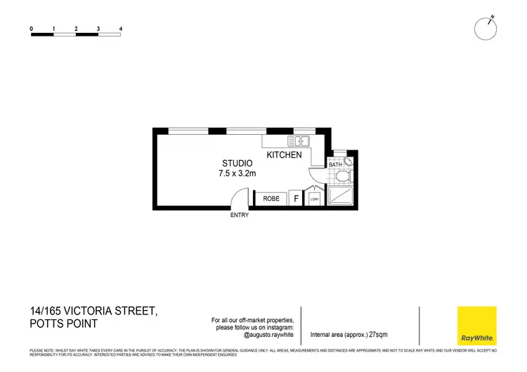 Floorplan of Homely studio listing, 14/165-167 Victoria Street, Potts Point NSW 2011