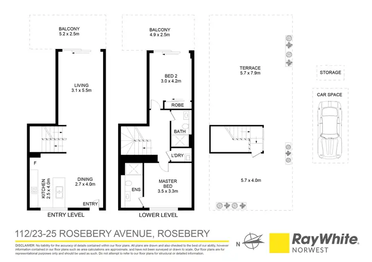 Floorplan of Homely apartment listing, 112/23-25 Rosebery Avenue, Rosebery NSW 2018