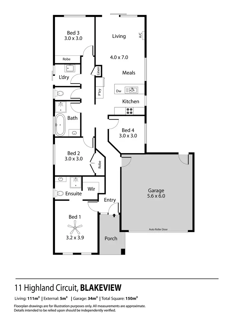 Floorplan of Homely house listing, 11 Highland Circuit, Blakeview SA 5114