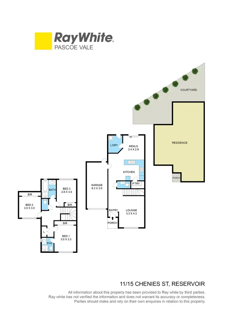 Floorplan of Homely townhouse listing, 11/15 Chenies Street, Reservoir VIC 3073