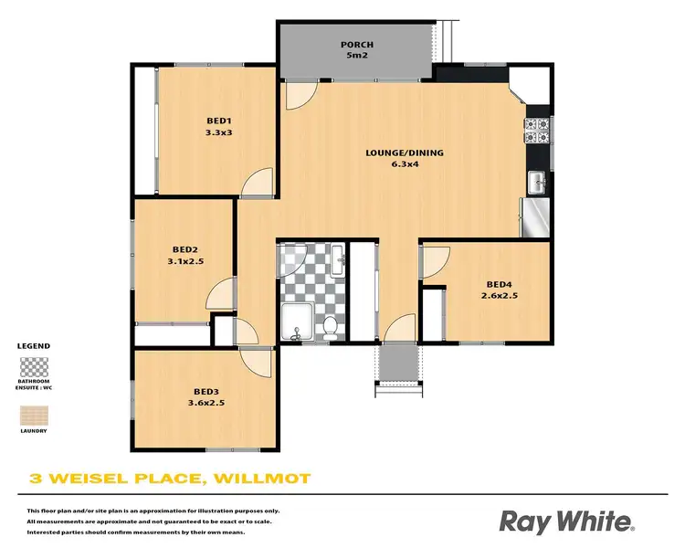 Floorplan of Homely house listing, 3 Weisel Place, Willmot NSW 2770