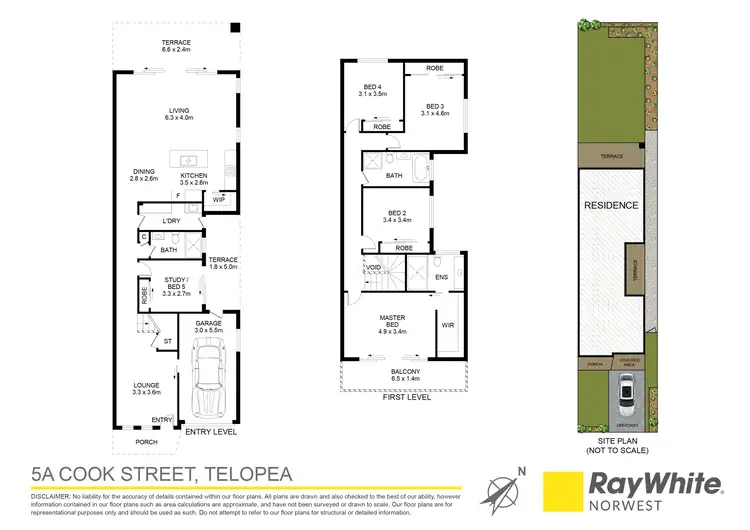 Floorplan of Homely semi-detached listing, 5A Cook Street, Telopea NSW 2117