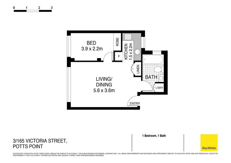 Floorplan of Homely apartment listing, 3/165 Victoria Street, Potts Point NSW 2011