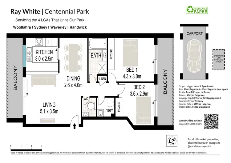 Floorplan of Homely apartment listing, 16/70-78 Cook Road, Centennial Park NSW 2021