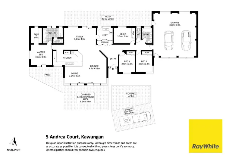Floorplan of Homely house listing, 5 Andrea Court, Kawungan QLD 4655