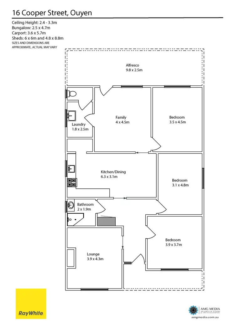 Floorplan of Homely house listing, 16 Cooper Street, Ouyen VIC 3490