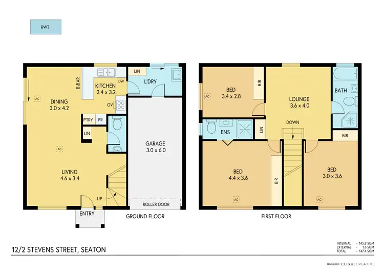 Floorplan of Homely townhouse listing, 12/2 Stevens Street, Seaton SA 5023