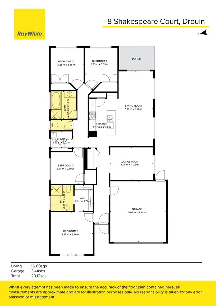Floorplan of Homely house listing, 8 Shakespeare Court, Drouin VIC 3818