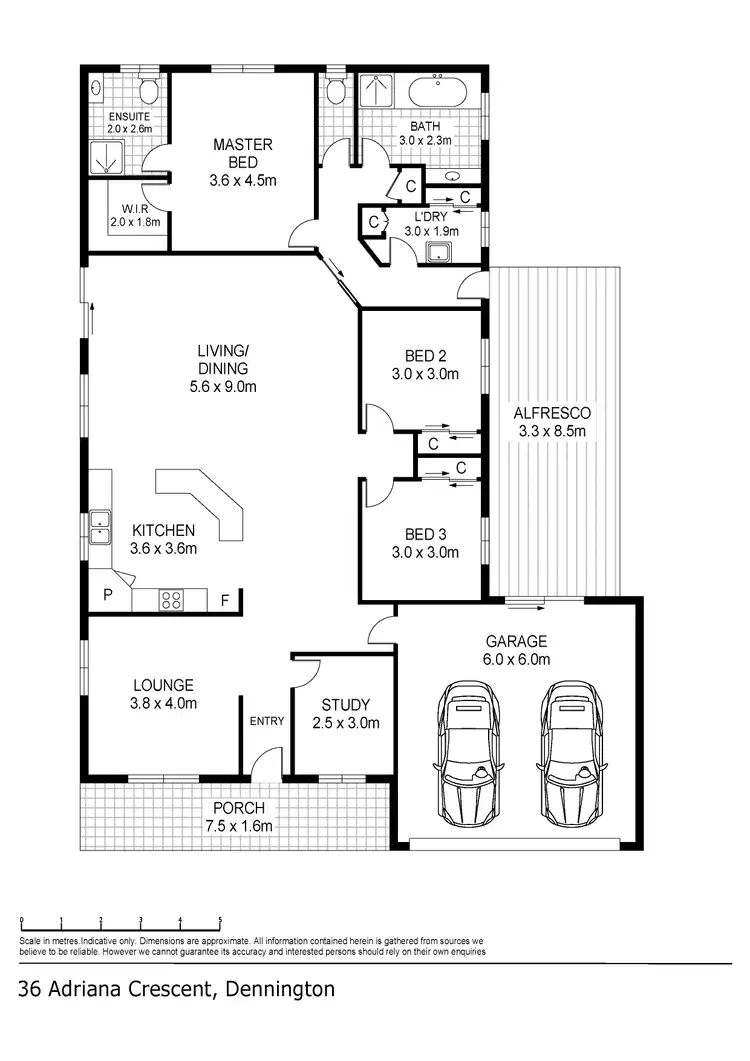 Floorplan of Homely house listing, 36 Adriana Crescent, Warrnambool VIC 3280