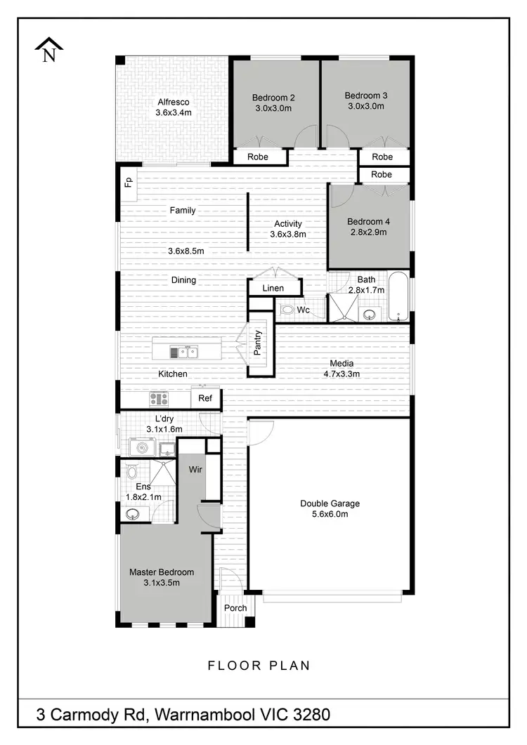 Floorplan of Homely house listing, 3 Carmody Road, Warrnambool VIC 3280