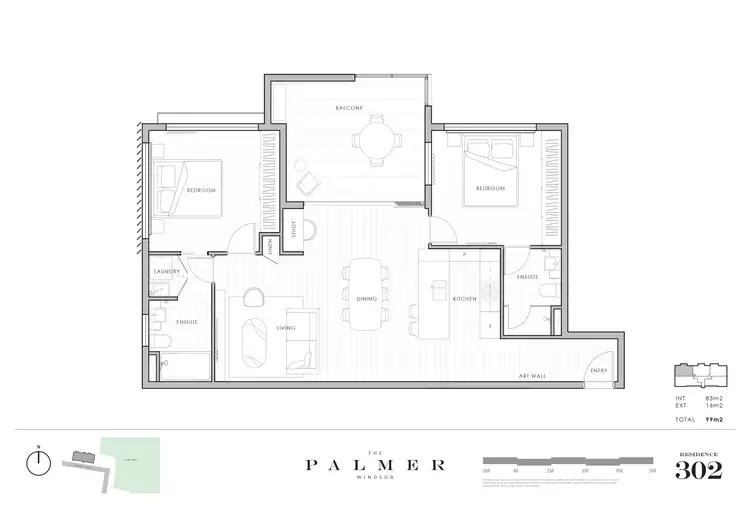 Floorplan of Homely unit listing, 302/38 Bryden Street, Windsor QLD 4030