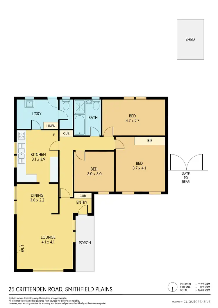 Floorplan of Homely house listing, 25 Crittenden Road, Smithfield Plains SA 5114