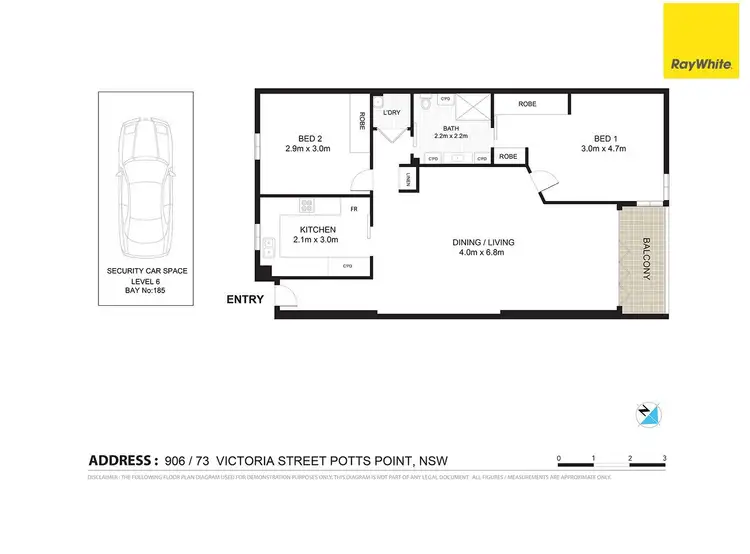 Floorplan of Homely apartment listing, 906/73 Victoria Street, Potts Point NSW 2011