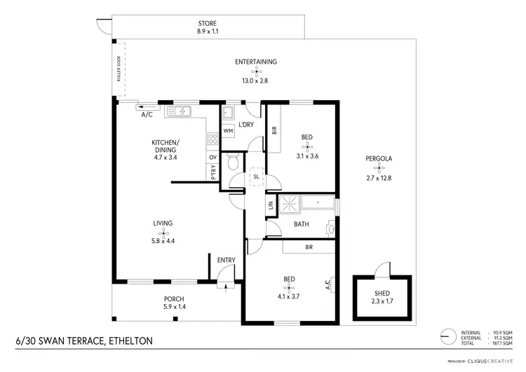Floorplan of Homely unit listing, 6/30 Swan Terrace, Ethelton SA 5015