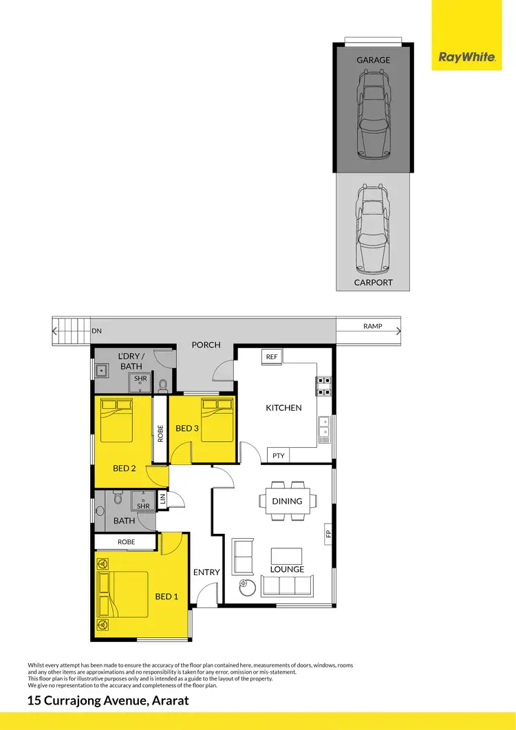 Floorplan of Homely house listing, 15 Currajong Avenue, Ararat VIC 3377