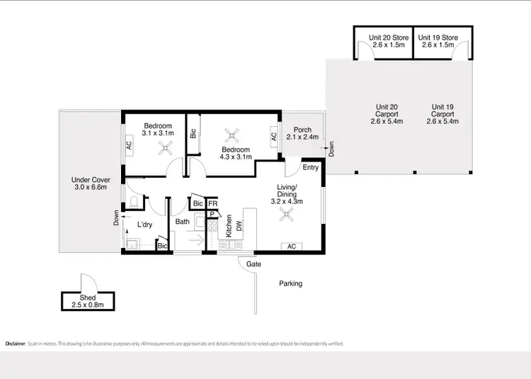 Floorplan of Homely unit listing, 19/37 Taylor Road, Cable Beach WA 6726