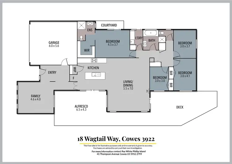Floorplan of Homely house listing, 18 Wagtail Way, Cowes VIC 3922