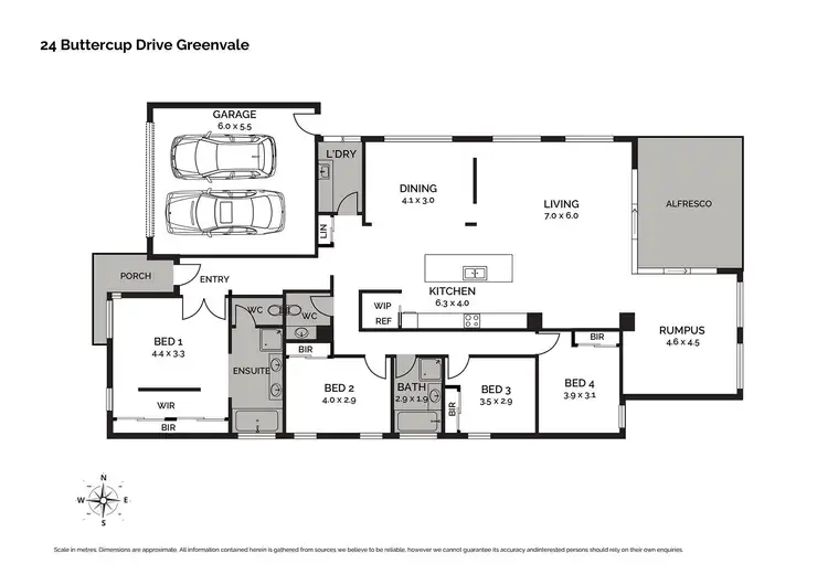 Floorplan of Homely house listing, 24 Buttercup Drive, Greenvale VIC 3059