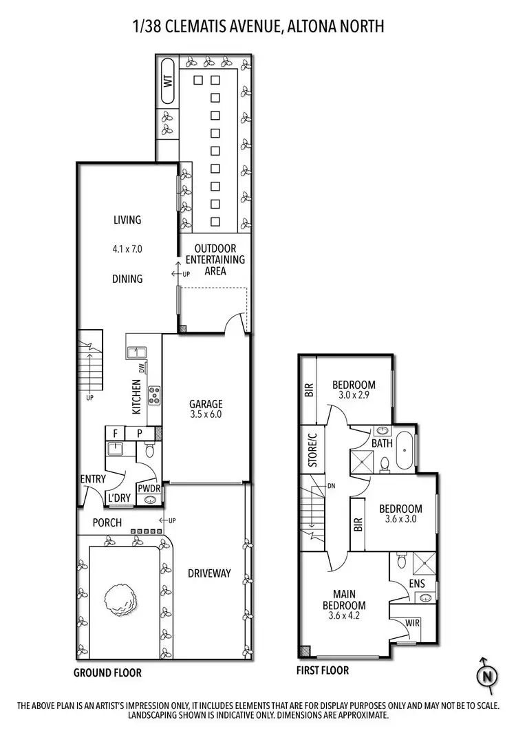 Floorplan of Homely townhouse listing, 1/38 Clematis Avenue, Altona North VIC 3025