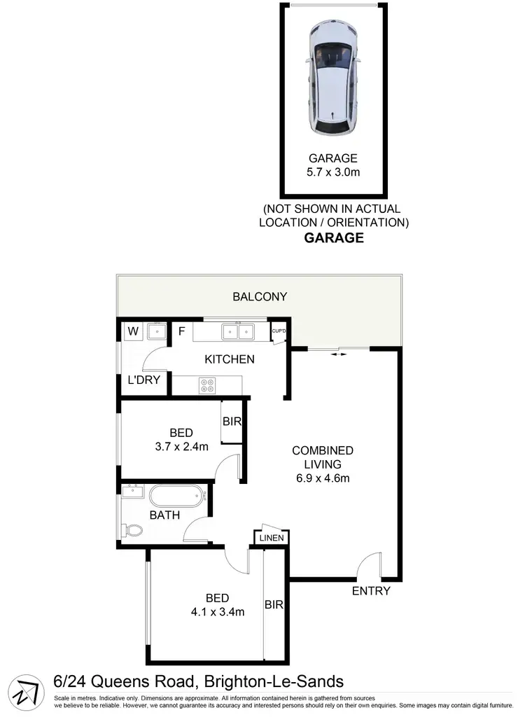 Floorplan of Homely unit listing, 6/24-26 Queens Road, Brighton-Le-Sands NSW 2216