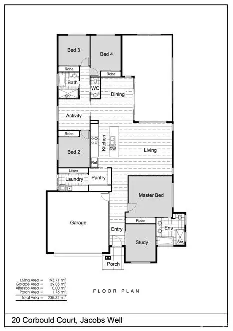 Floorplan of Homely house listing, 20 Corbould Court, Jacobs Well QLD 4208