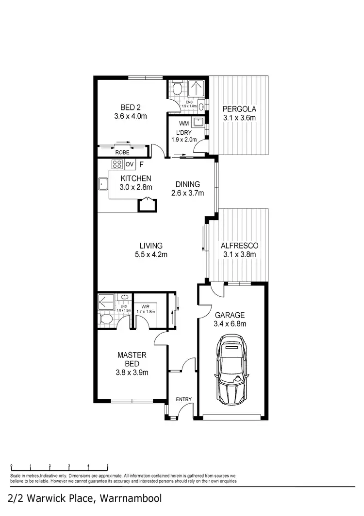 Floorplan of Homely house listing, 2/2 Warwick Place, Warrnambool VIC 3280