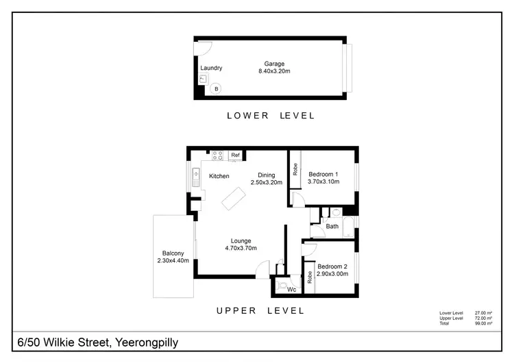 Floorplan of Homely unit listing, 6/50 Wilkie Street, Yeerongpilly QLD 4105