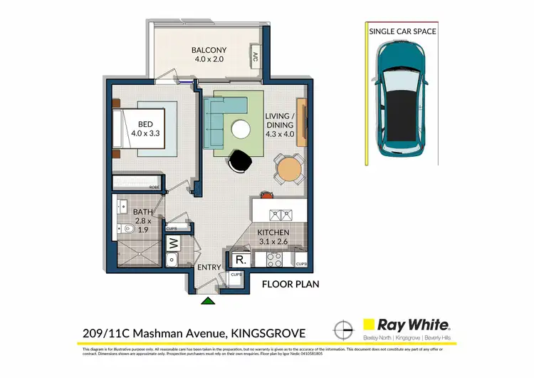 Floorplan of Homely unit listing, 209/11C Mashman Avenue, Kingsgrove NSW 2208