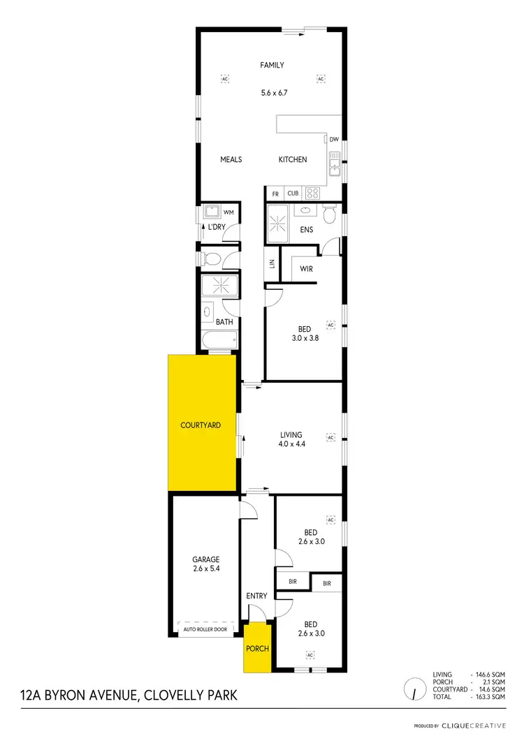Floorplan of Homely house listing, 12A Byron Avenue, Clovelly Park SA 5042