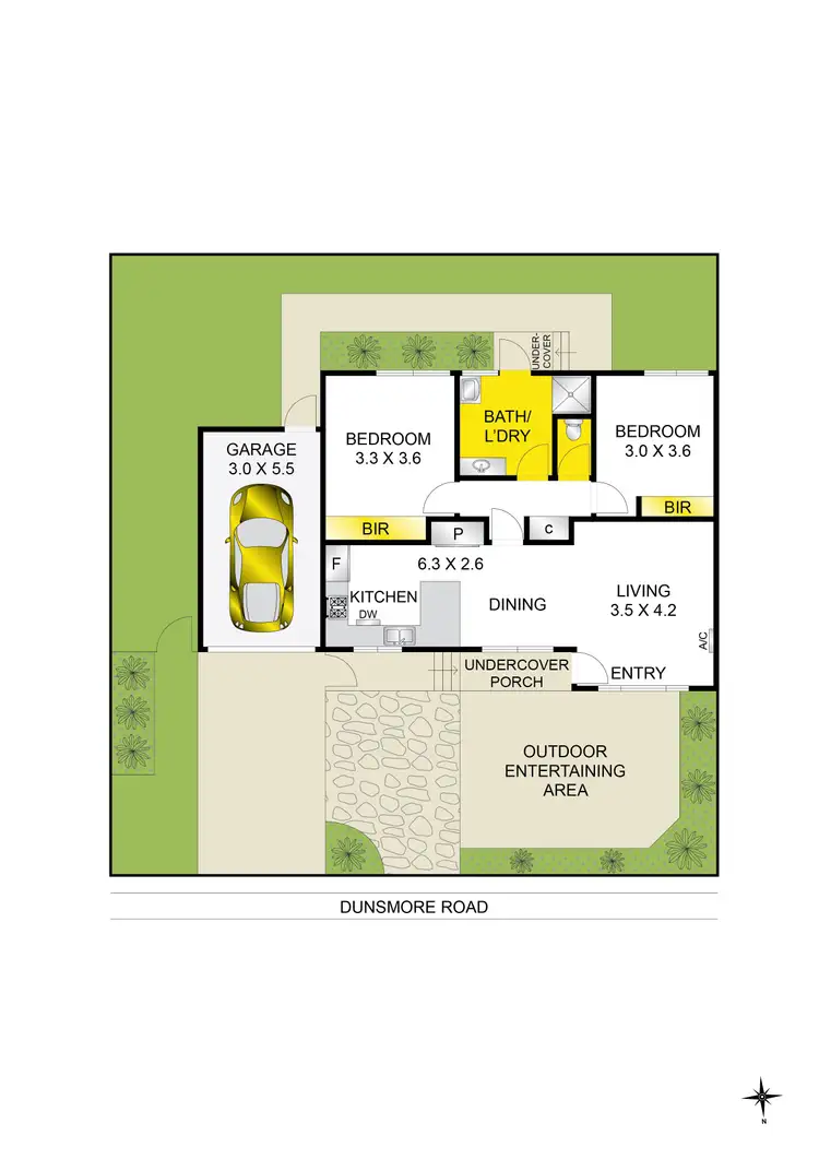 Floorplan of Homely unit listing, 2/55 Thornhill Road, Highton VIC 3216