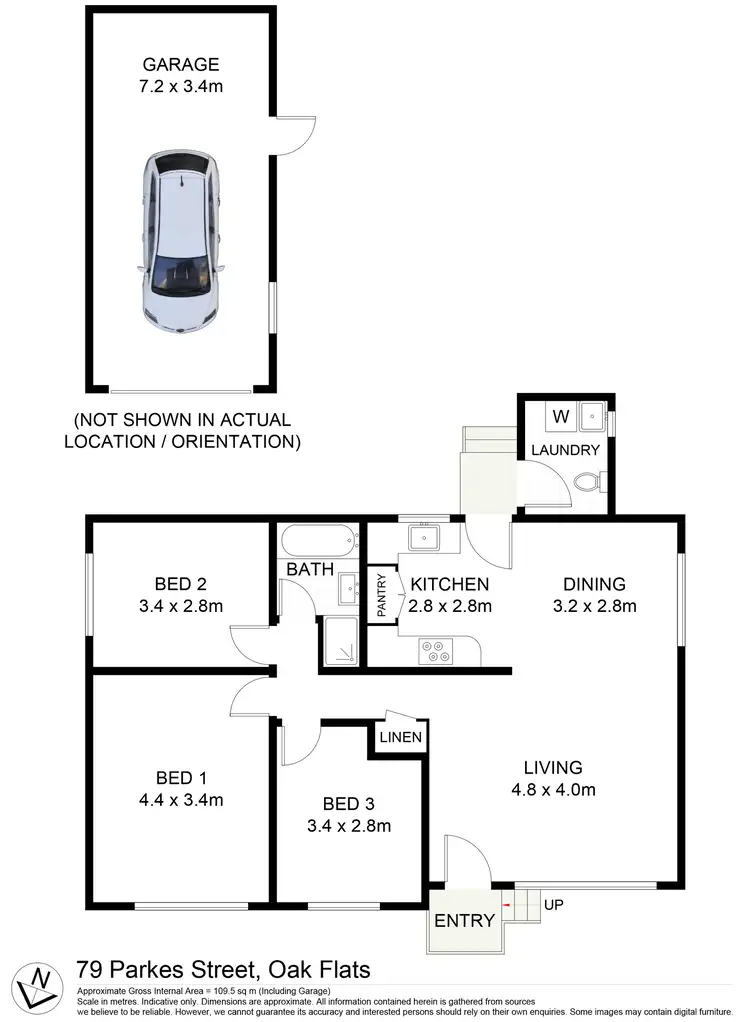 Floorplan of Homely house listing, 79 Parkes Street, Oak Flats NSW 2529