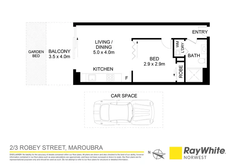 Floorplan of Homely apartment listing, G2/3 Robey Street, Maroubra NSW 2035