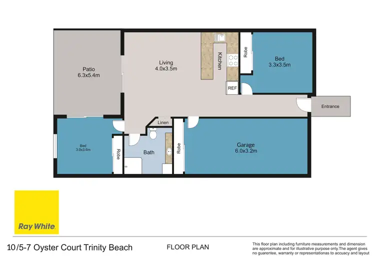 Floorplan of Homely unit listing, 10/5-7 Oyster Court, Trinity Beach QLD 4879