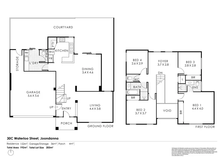 Floorplan of Homely townhouse listing, 30C Waterloo Street, Joondanna WA 6060