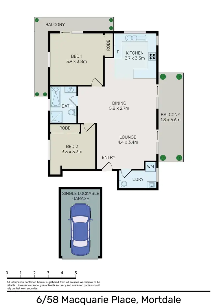 Floorplan of Homely unit listing, 6/58-60 Macquarie Place, Mortdale NSW 2223