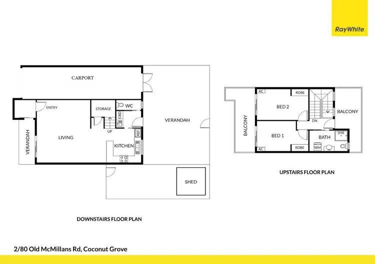 Floorplan of Homely townhouse listing, 2/80 Old McMillans Road, Coconut Grove NT 810