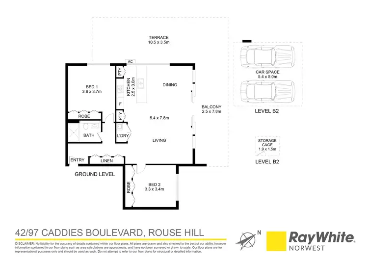 Floorplan of Homely apartment listing, 42/97 Caddies Boulevard, Rouse Hill NSW 2155