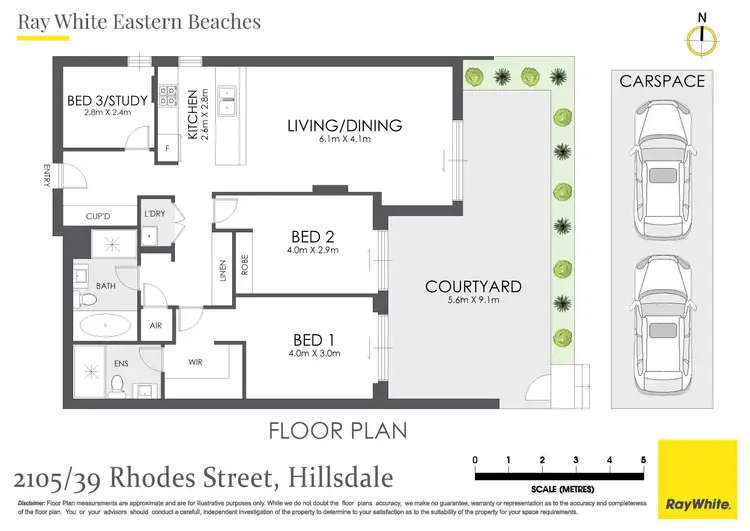 Floorplan of Homely apartment listing, 2105/39 Rhodes Street, Hillsdale NSW 2036