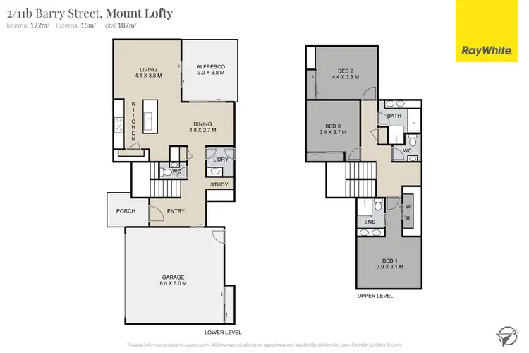 Floorplan of Homely townhouse listing, 2/11B Barry Street, Mount Lofty QLD 4350