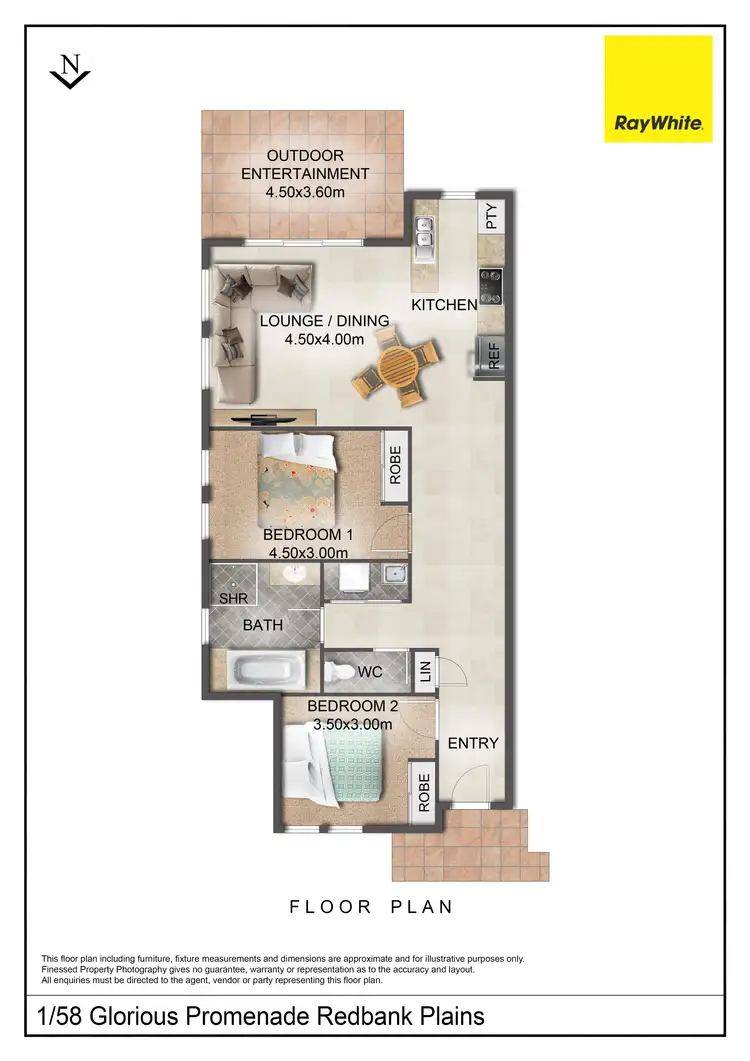 Floorplan of Homely house listing, 1/58 Glorious Promenade, Redbank Plains QLD 4301