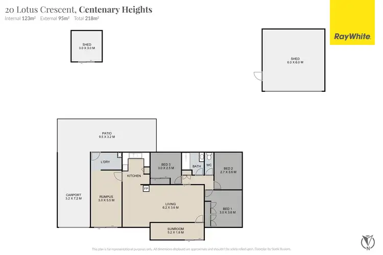 Floorplan of Homely house listing, 20 Lotus Crescent, Centenary Heights QLD 4350
