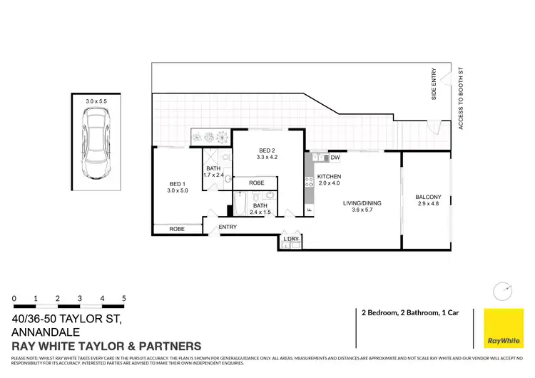 Floorplan of Homely apartment listing, 40/36-50 Taylor Street, Annandale NSW 2038
