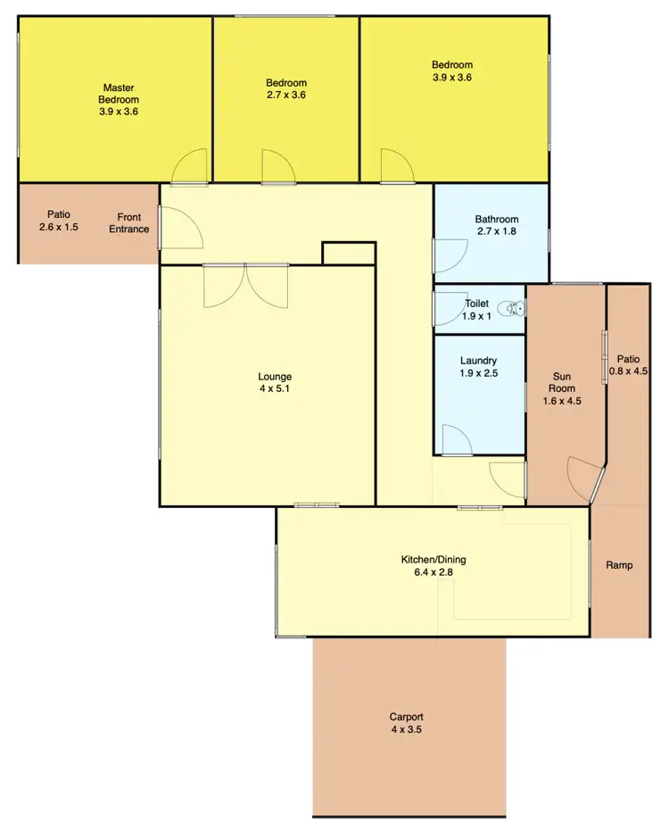 Floorplan of Homely house listing, 3 Reed Street, Creswick VIC 3363