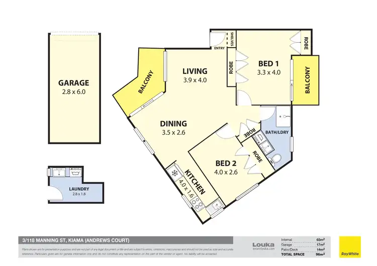 Floorplan of Homely unit listing, 3/118 Manning Street, Kiama NSW 2533