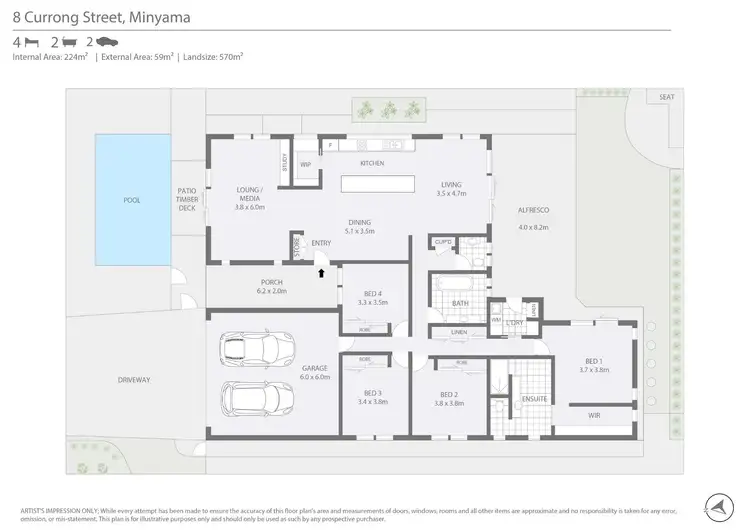 Floorplan of Homely house listing, 8 Currong Street, Minyama QLD 4575