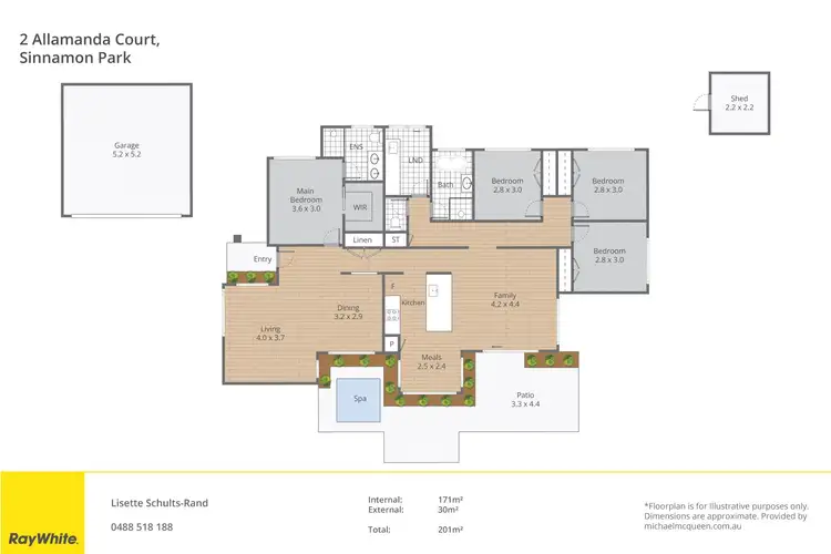 Floorplan of Homely house listing, 2 Allamanda Court, Sinnamon Park QLD 4073