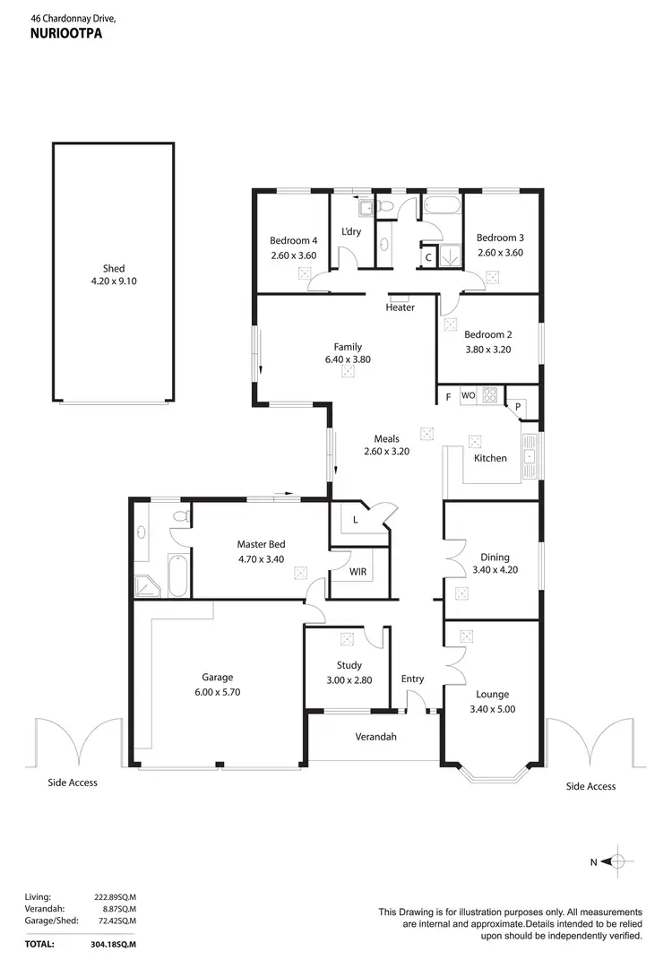 Floorplan of Homely house listing, 46 Chardonnay Drive, Nuriootpa SA 5355
