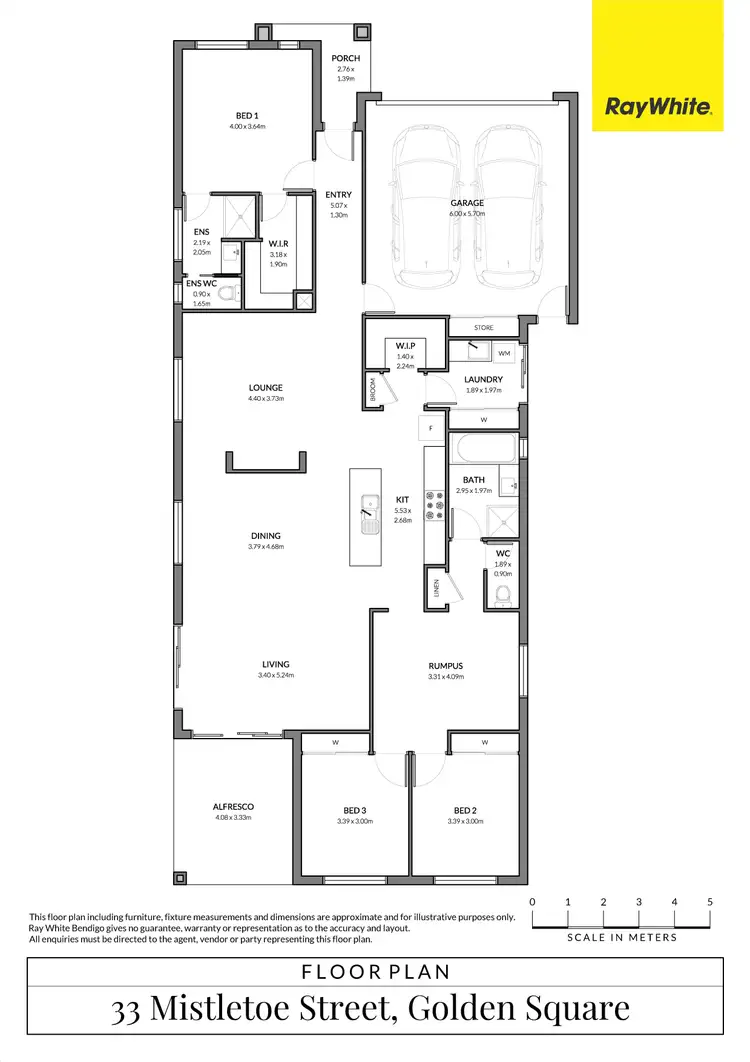 Floorplan of Homely house listing, 33 Mistletoe Street, Golden Square VIC 3555