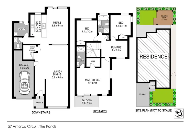 Floorplan of Homely house listing, 57 Amarco Circuit, The Ponds NSW 2769