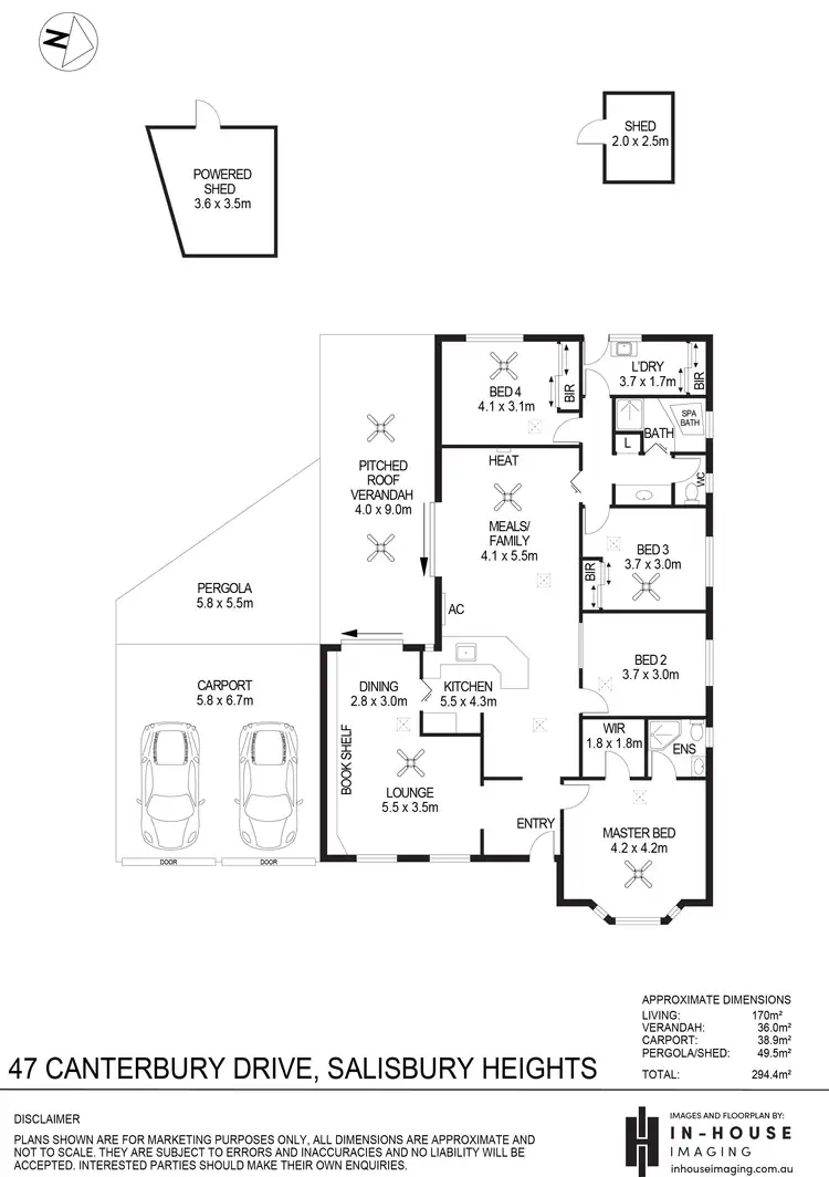 Floorplan of Homely house listing, 47 Canterbury Drive, Salisbury Heights SA 5109